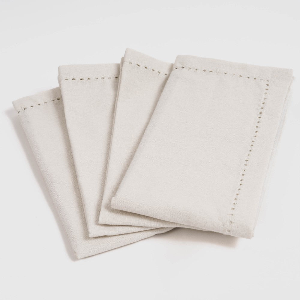 Set 4 Servilletas Liso Natural