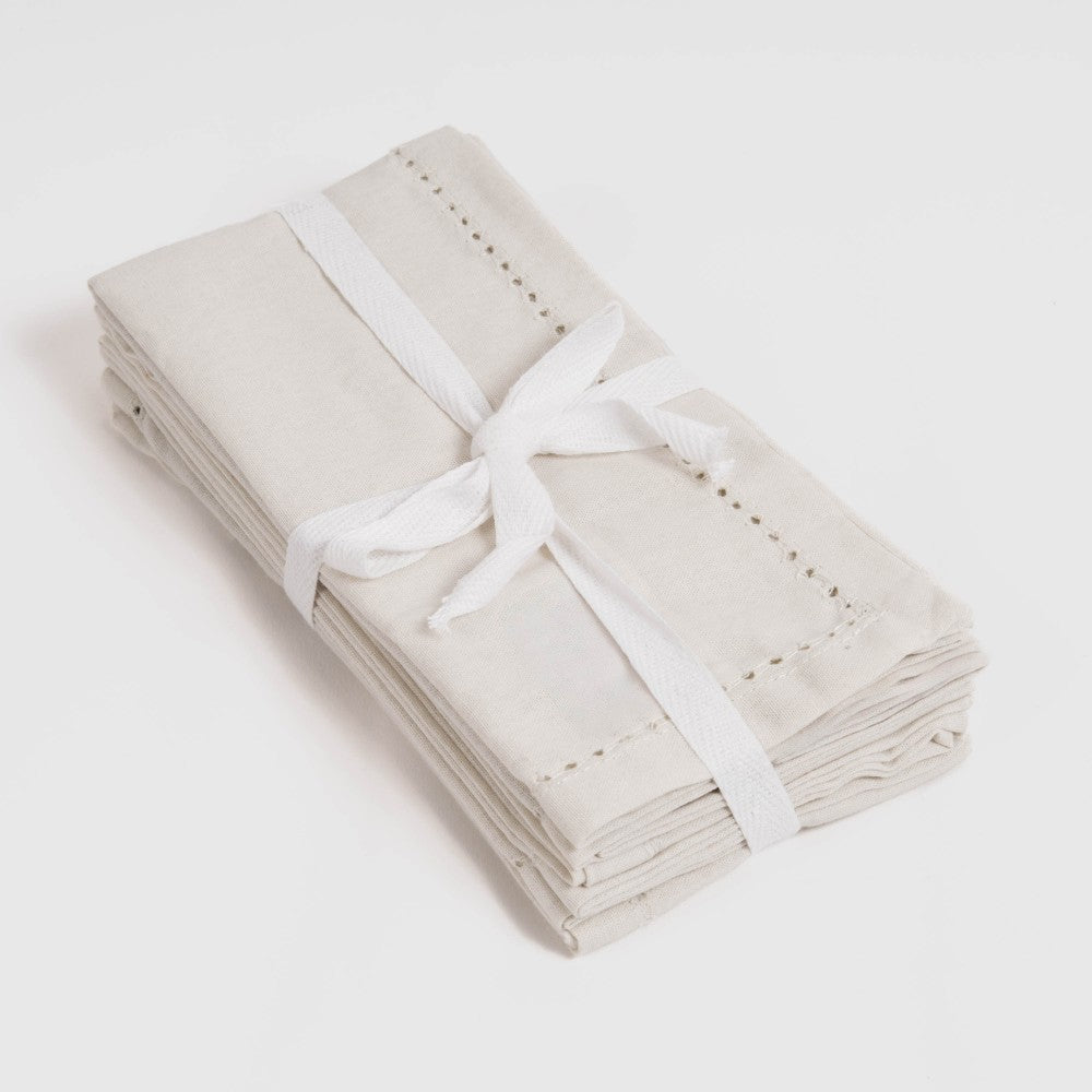 Set 4 Servilletas Liso Natural