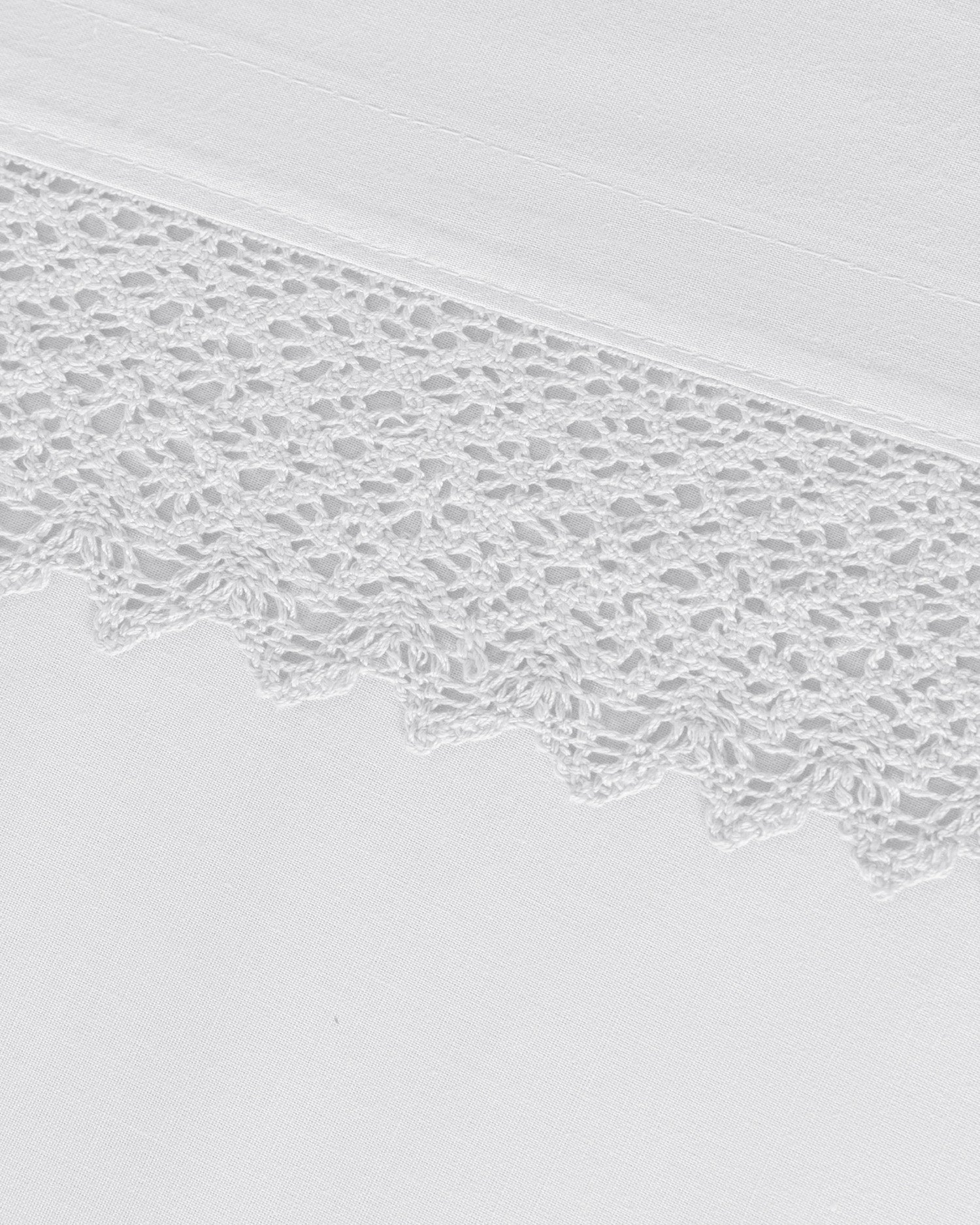 Juego de Sábanas Aplique Lisas Blanco