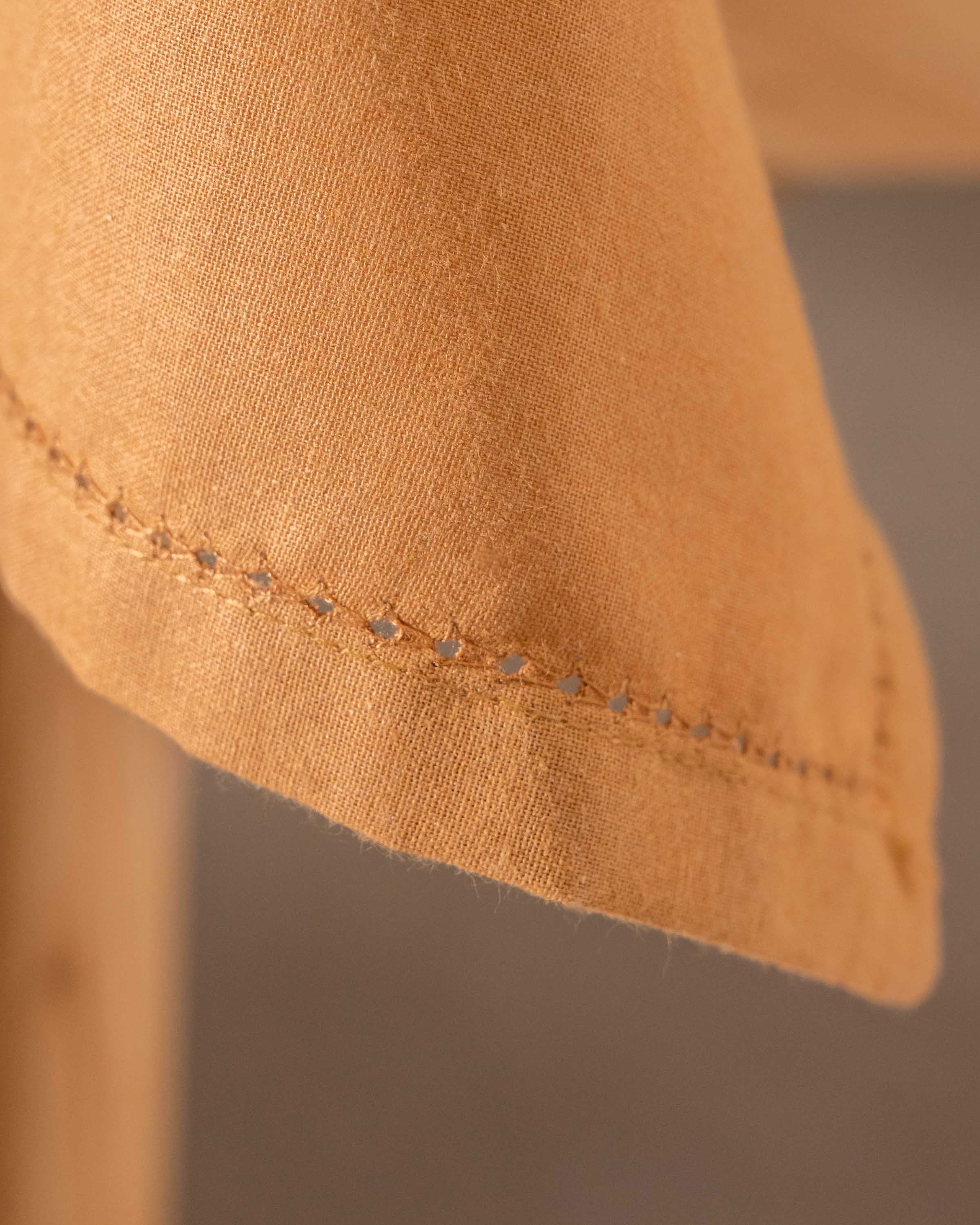 Mantel Liso Antimanchas Algodón Ocre