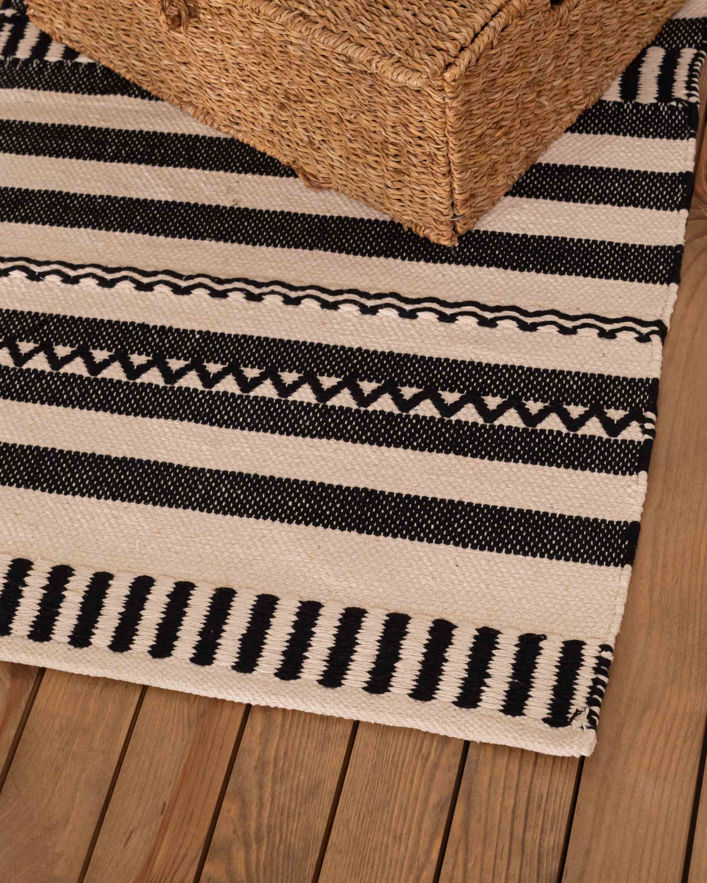 Alfombra Algodón Leito Negro
