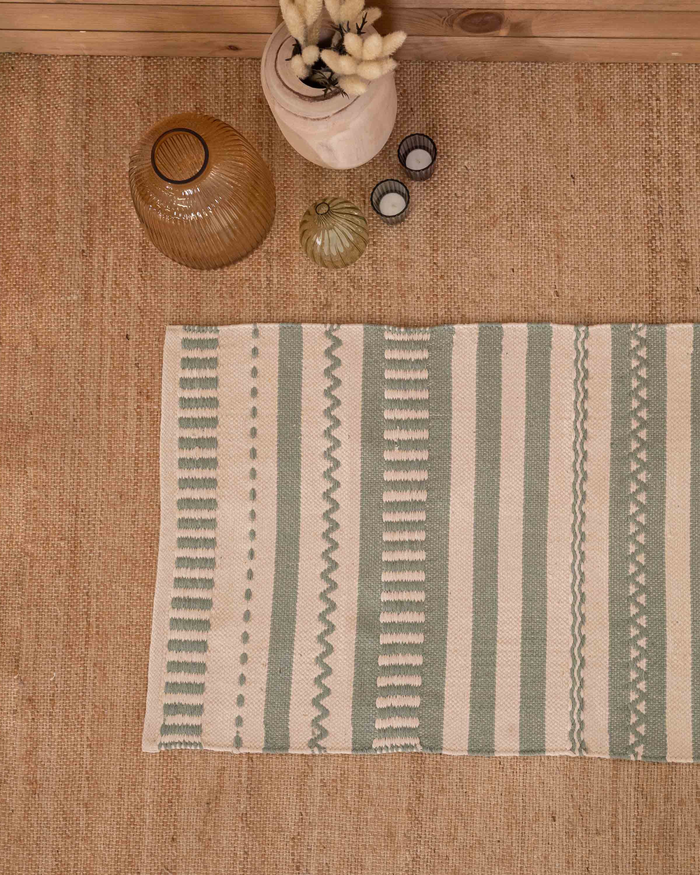 Alfombra Algodón Leito Verde Cacería