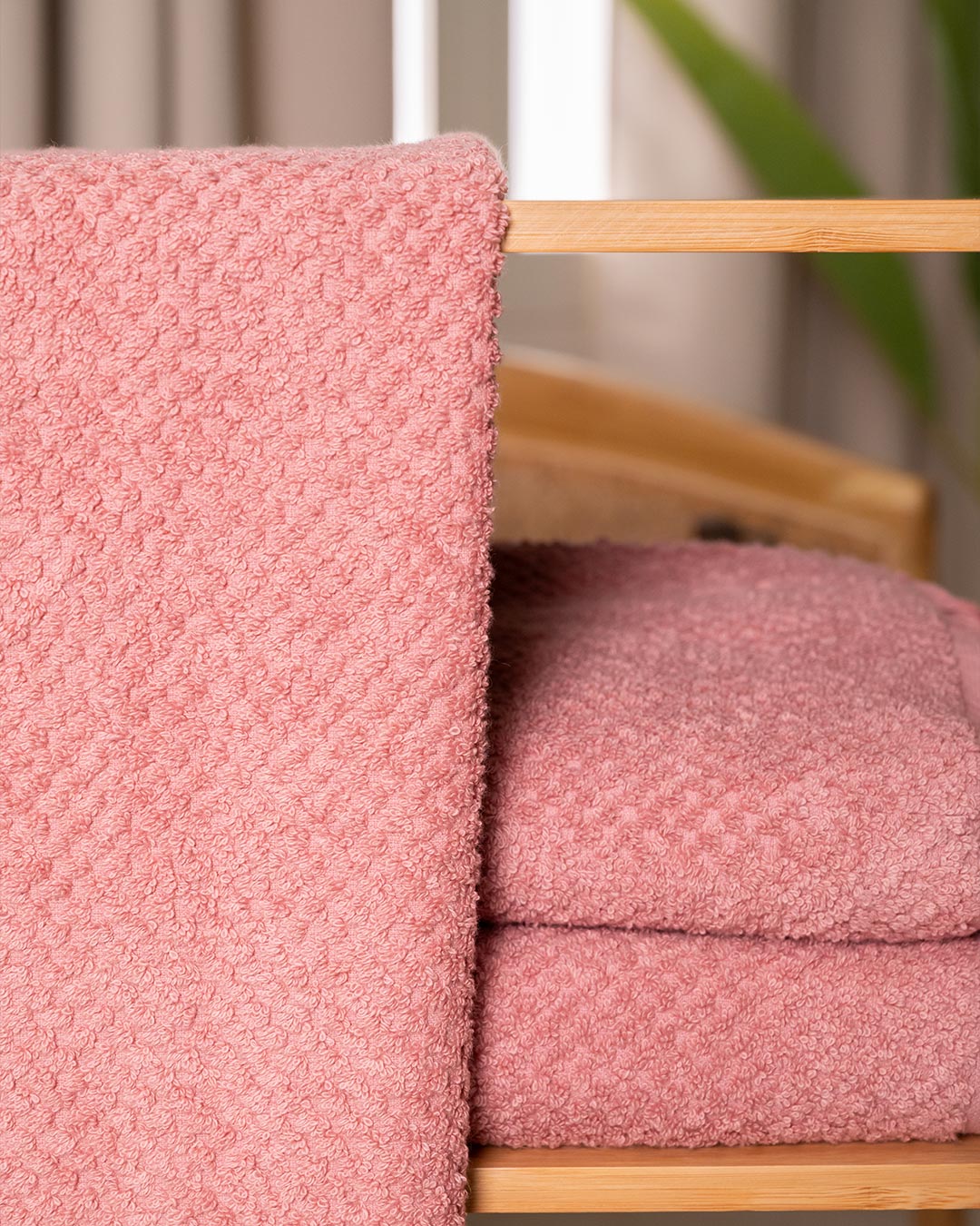 Toalla Chenilla Flecos Lisa 550g Rosa Keike