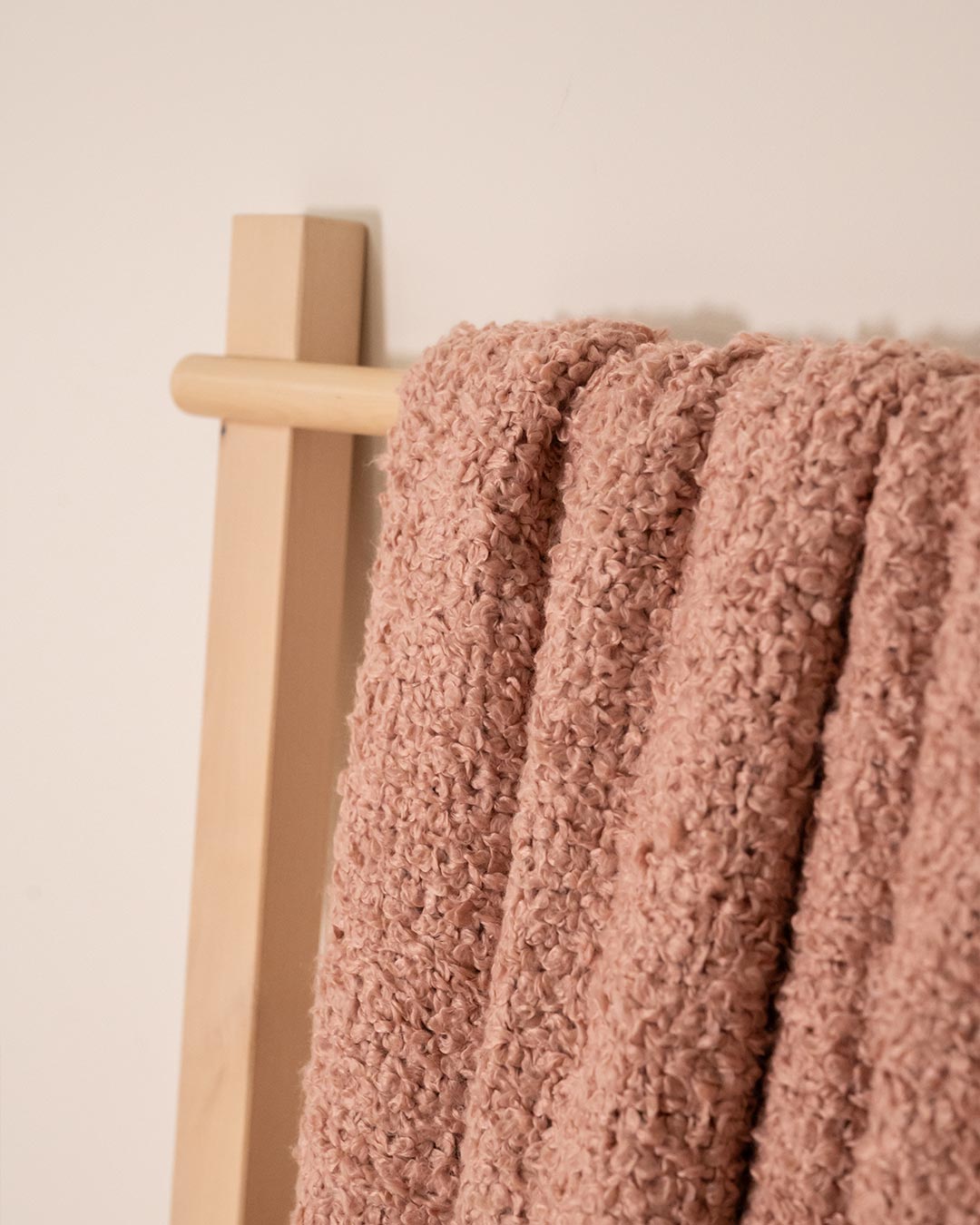 Plaid Nudos Liso Rosa Keike