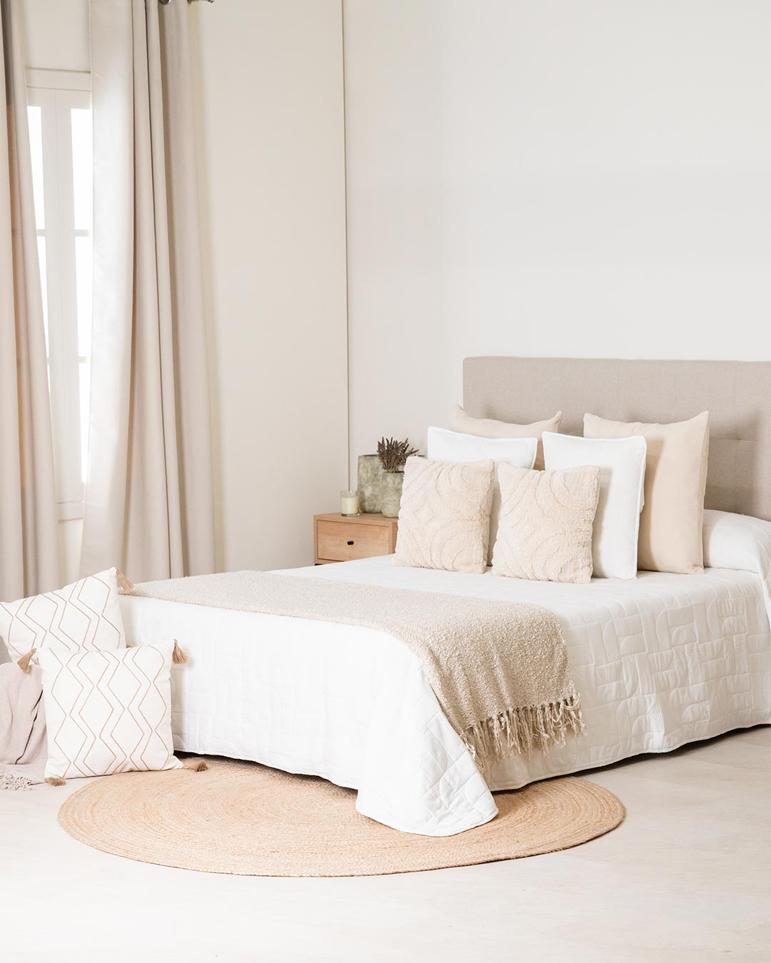Colcha Retro Plain Natural