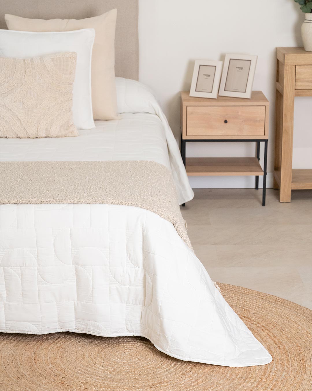 Colcha Retro Plain Natural