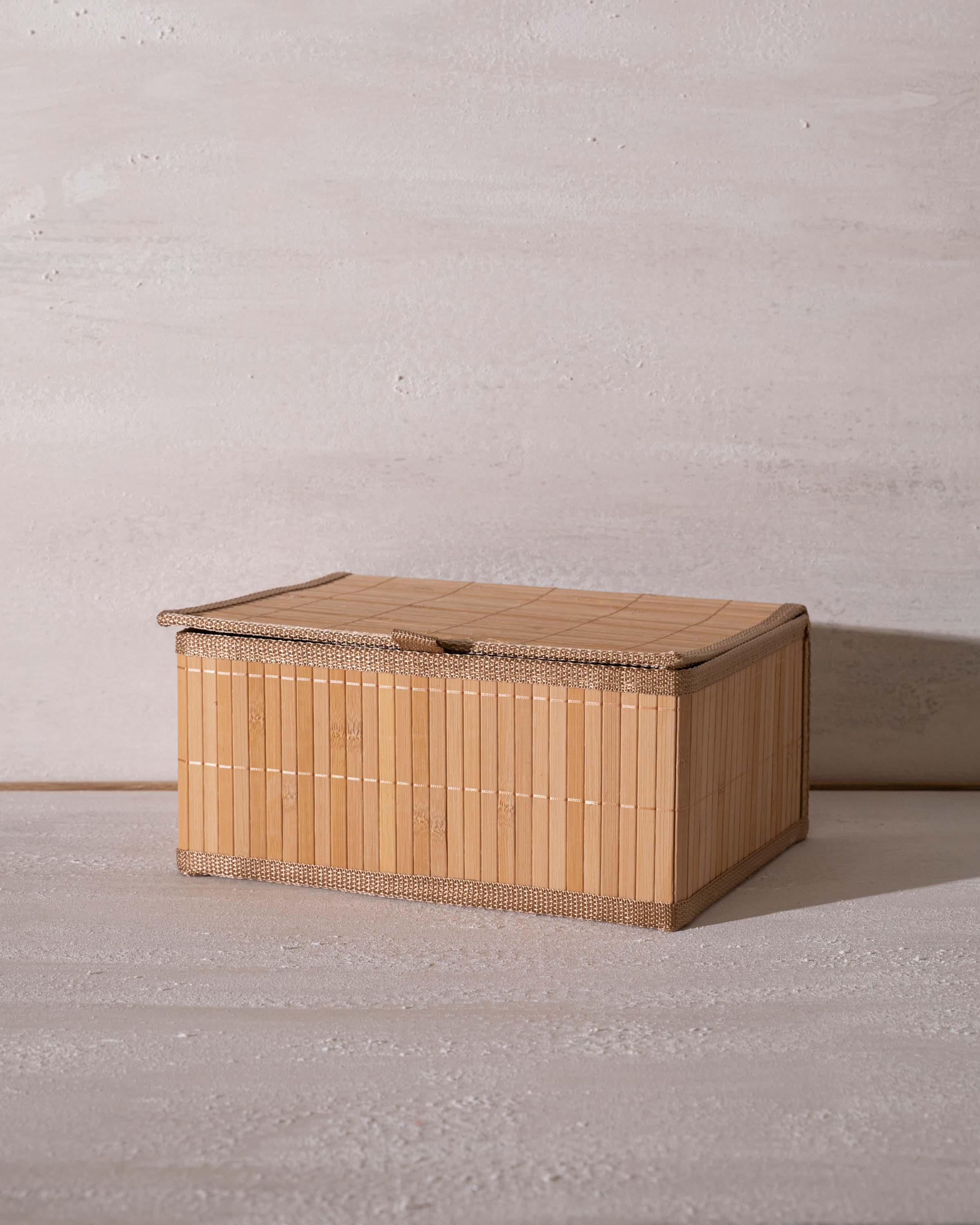 Caja Con Tapa Bambú Billet Natural