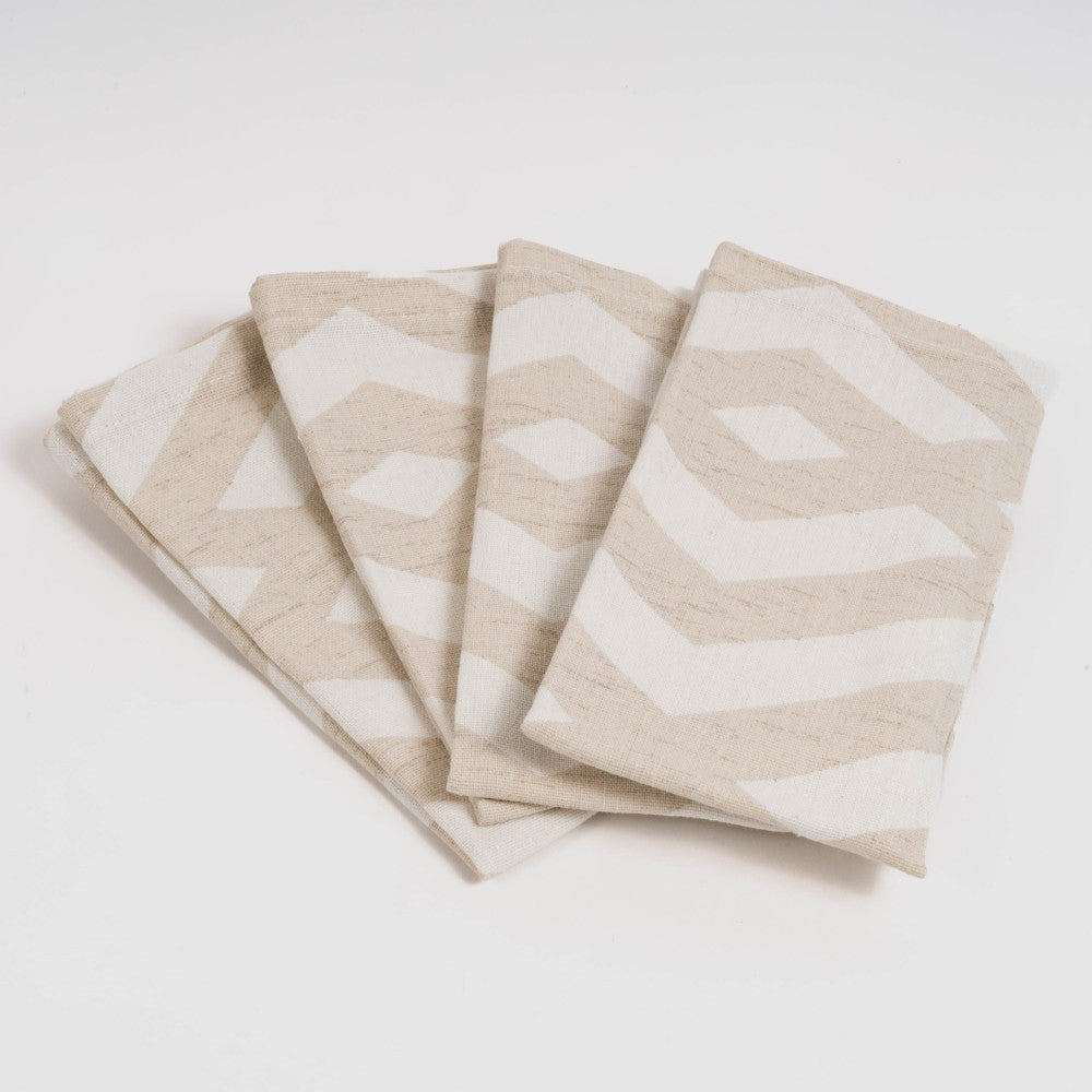 Set 4 Servilletas Nela Beige