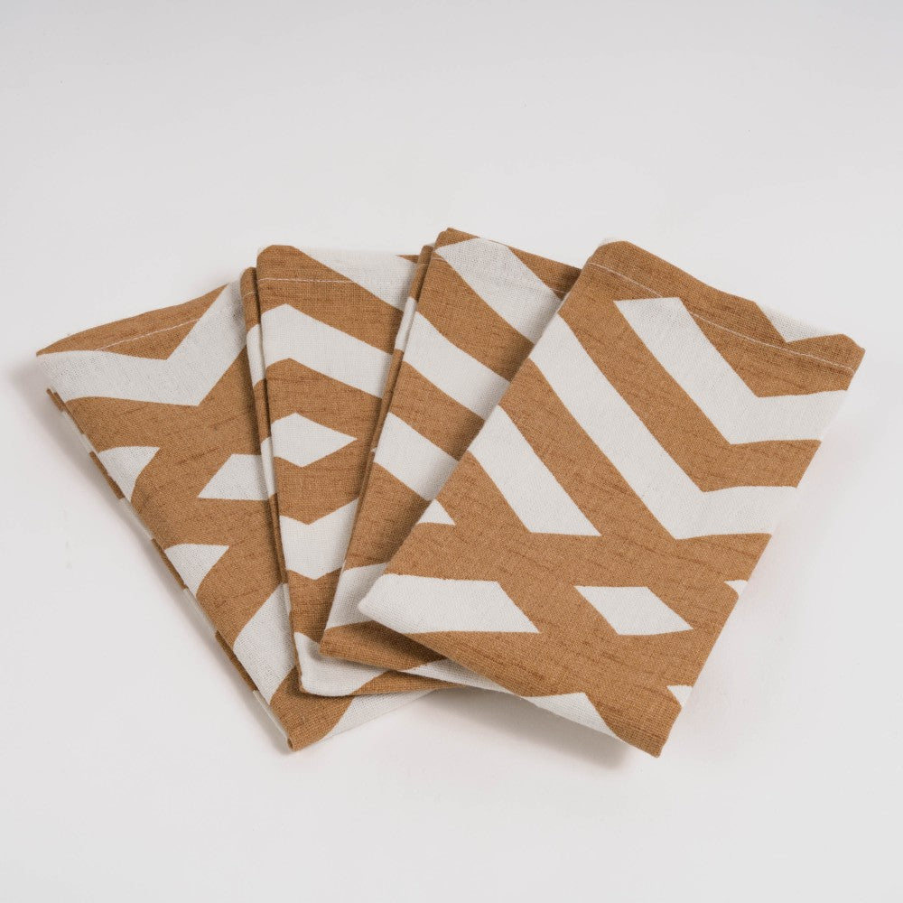 Set 4 Servilletas Nela Ocre