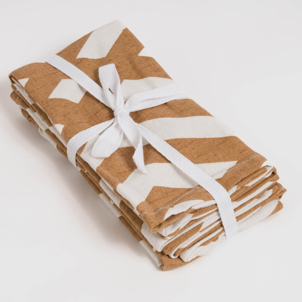 Set 4 Servilletas Nela Ocre