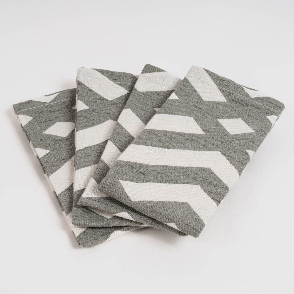 Set 4 Servilletas Nela Verde Seco