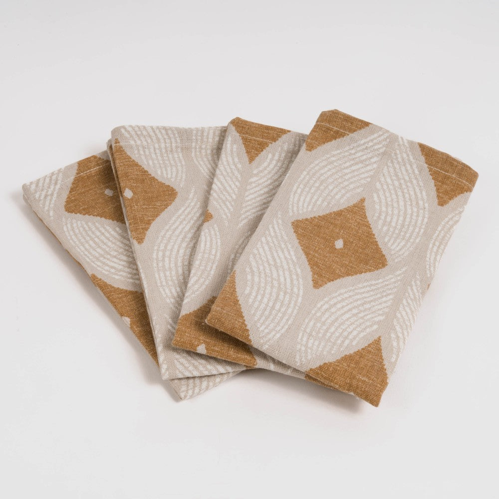 Set 4 Servilletas Cabot Ocre