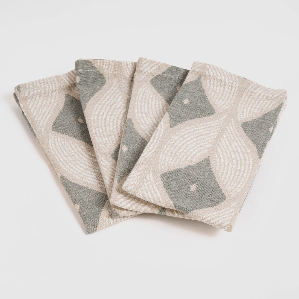 Set 4 Servilletas Cabot Verde Seco