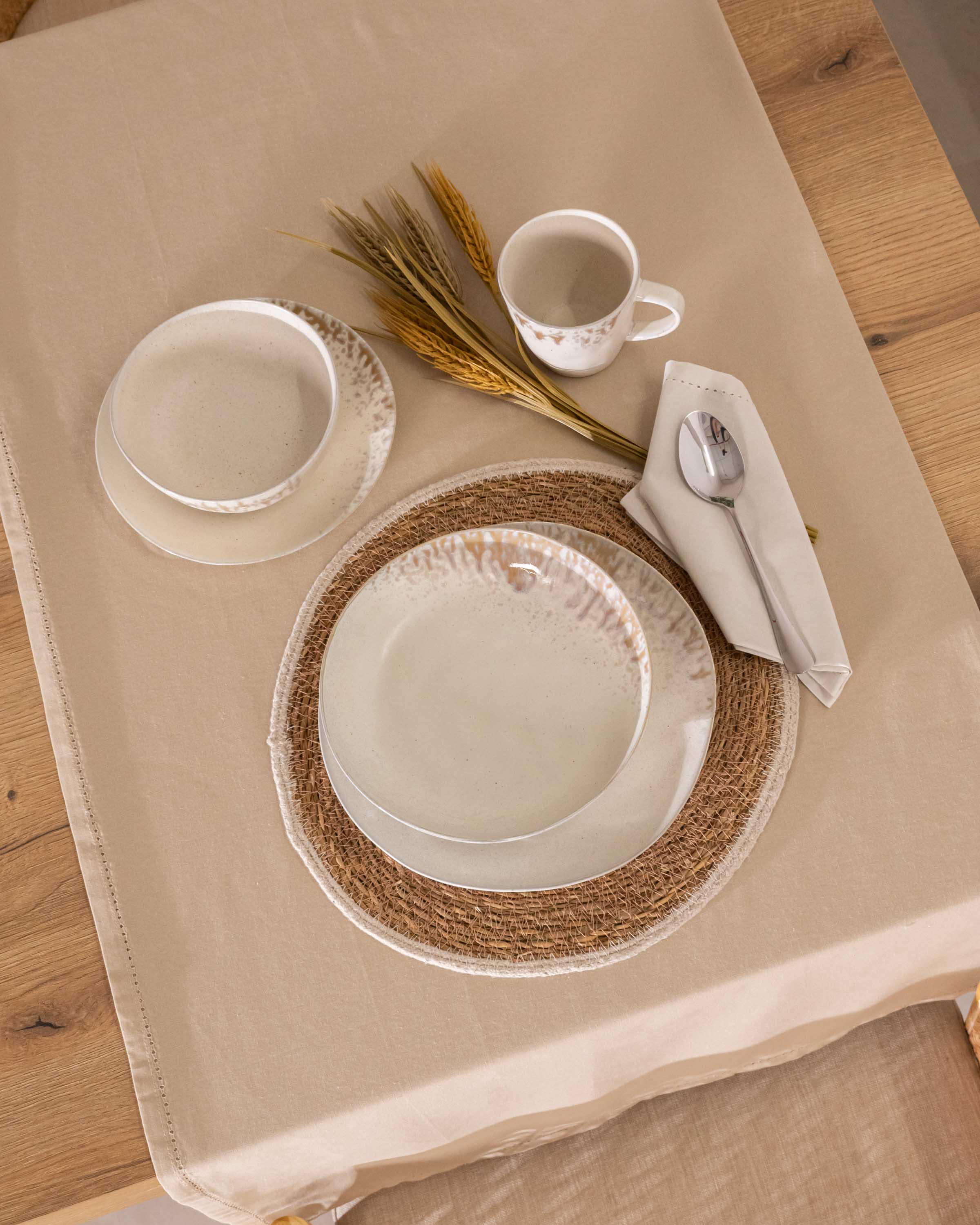 Plato Llano Clauvelia Envejecido | Pack de 6
