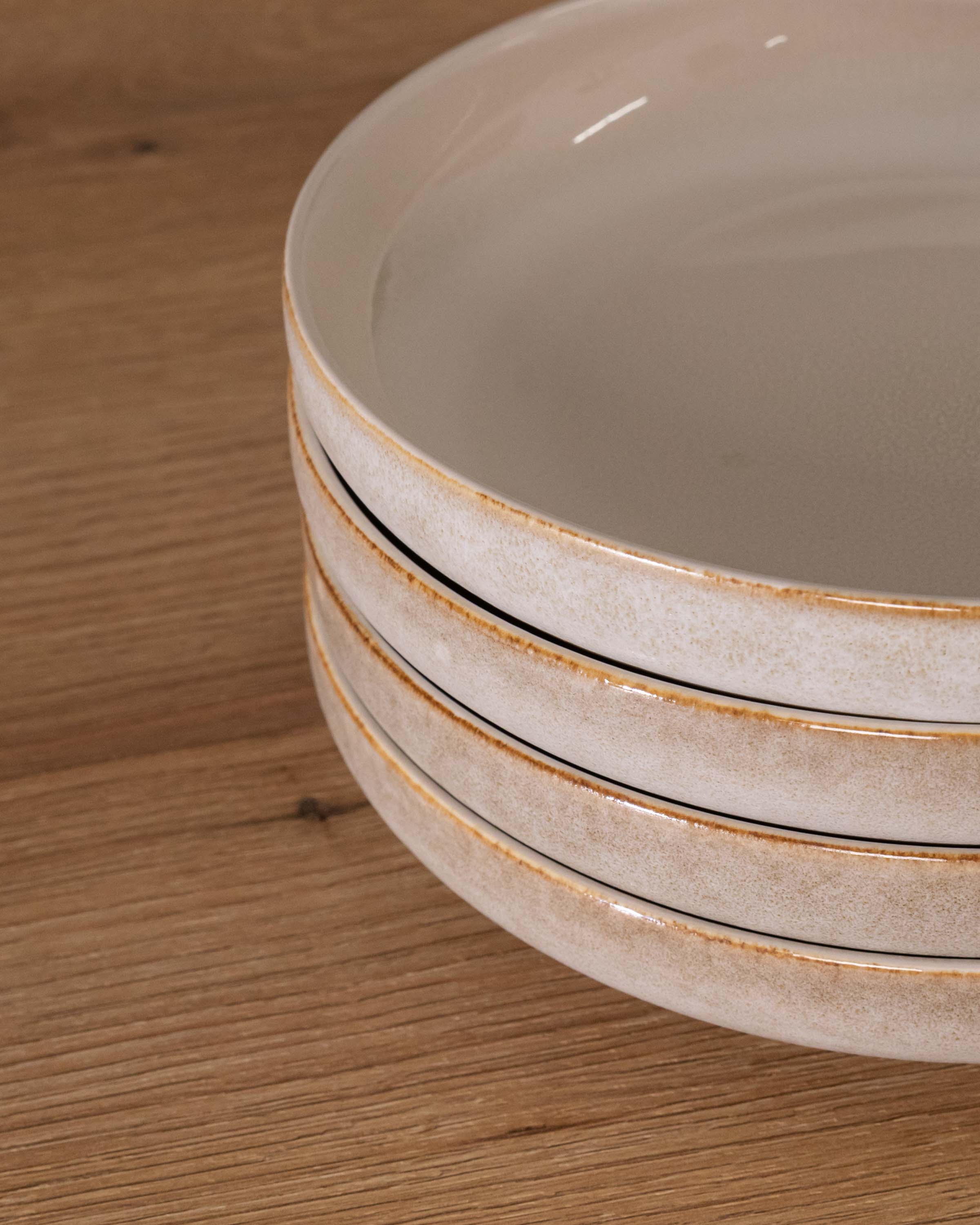 Plato Hondo Danilia Beige | Pack de 6