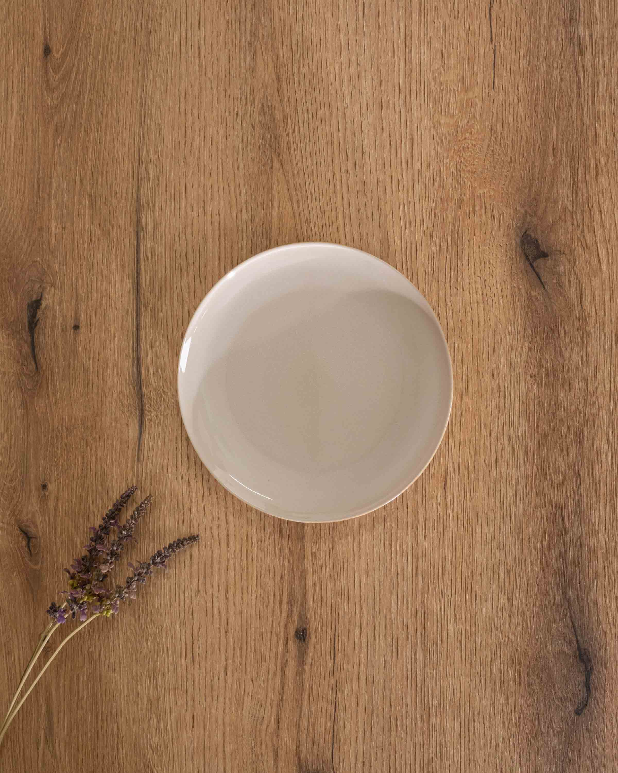 Plato Postre Danilia Beige | Pack de 6