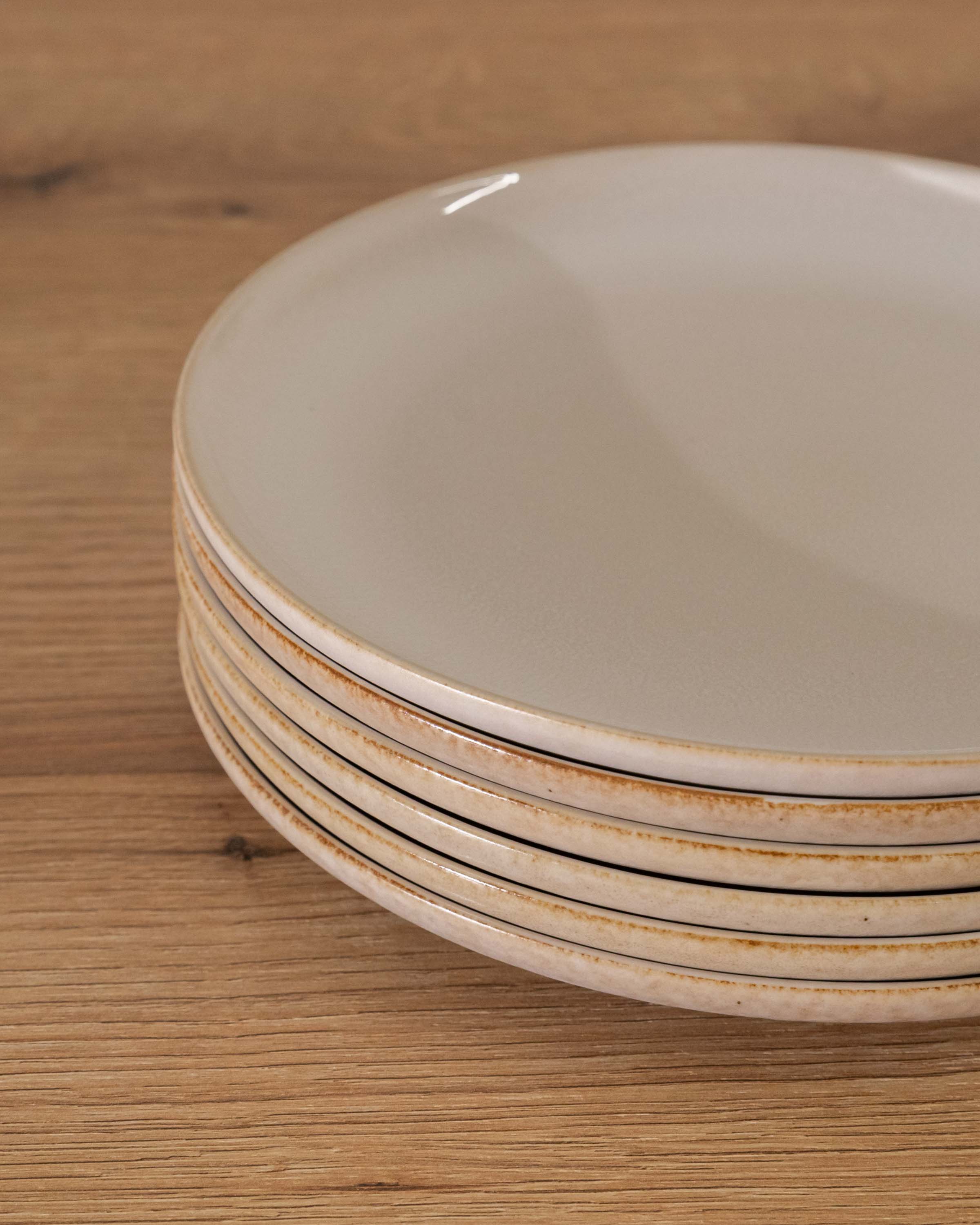 Plato Postre Danilia Beige | Pack de 6
