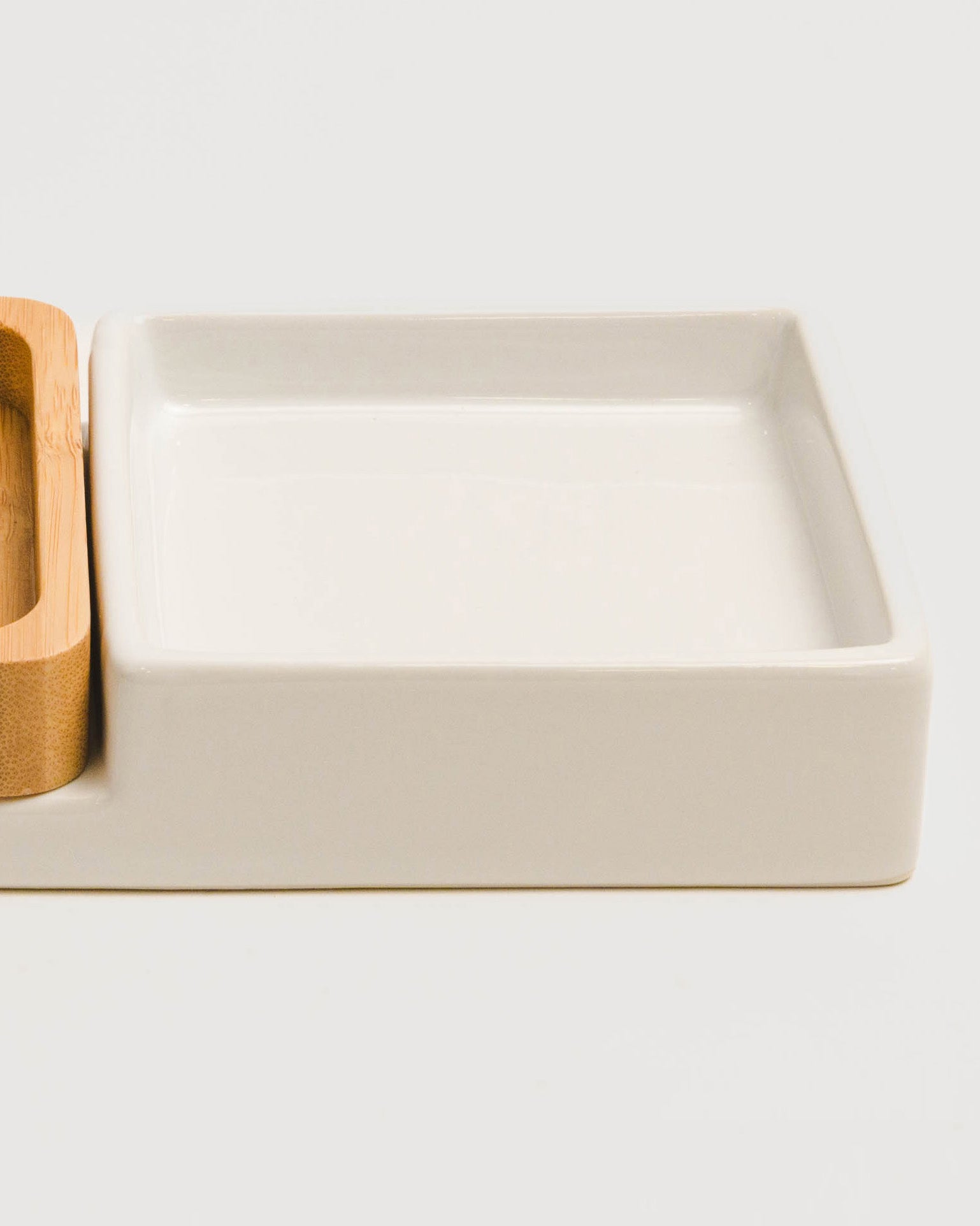 Jabonera Baño Gres Almendrina Blanco