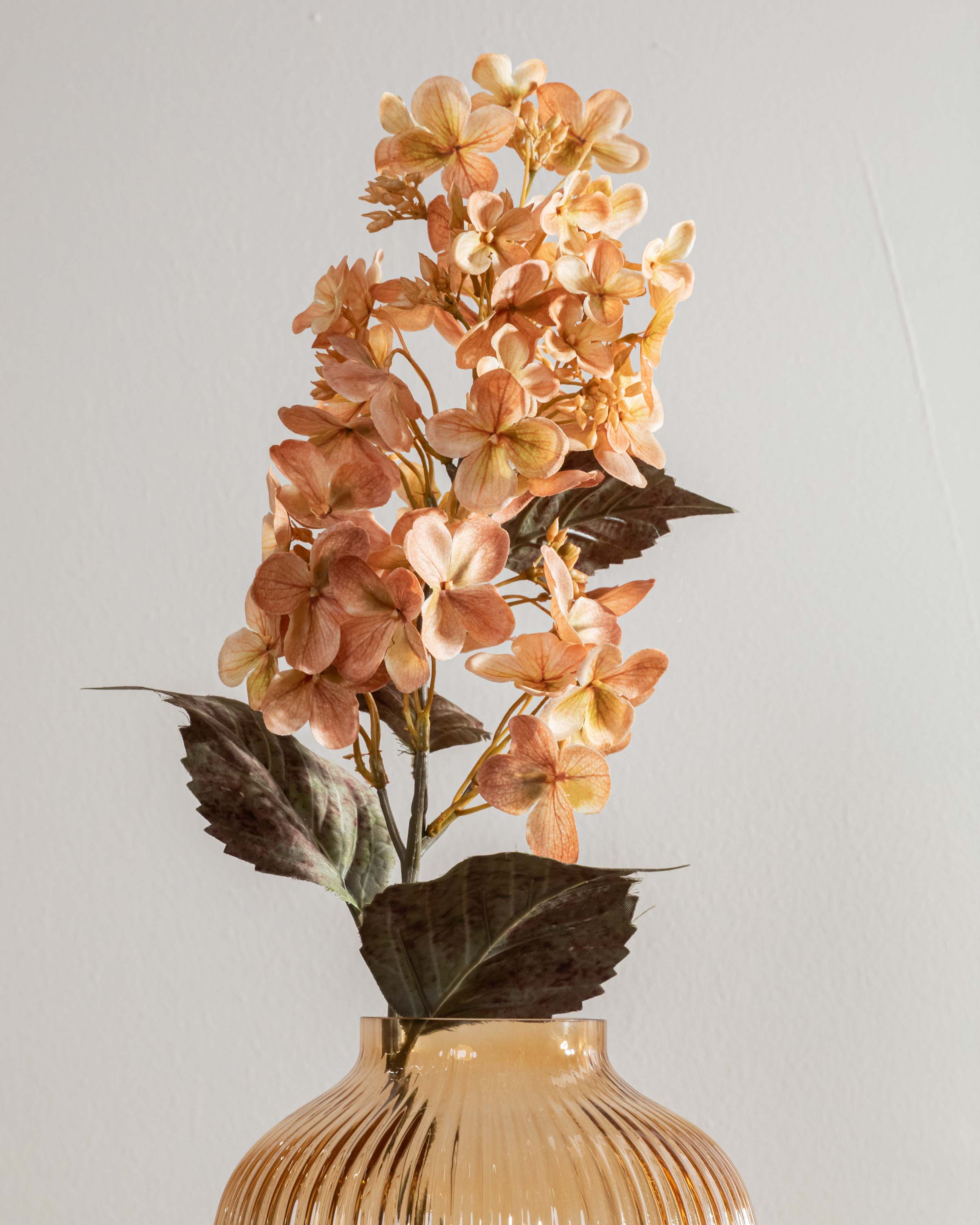 Flor de hortênsia cone bege