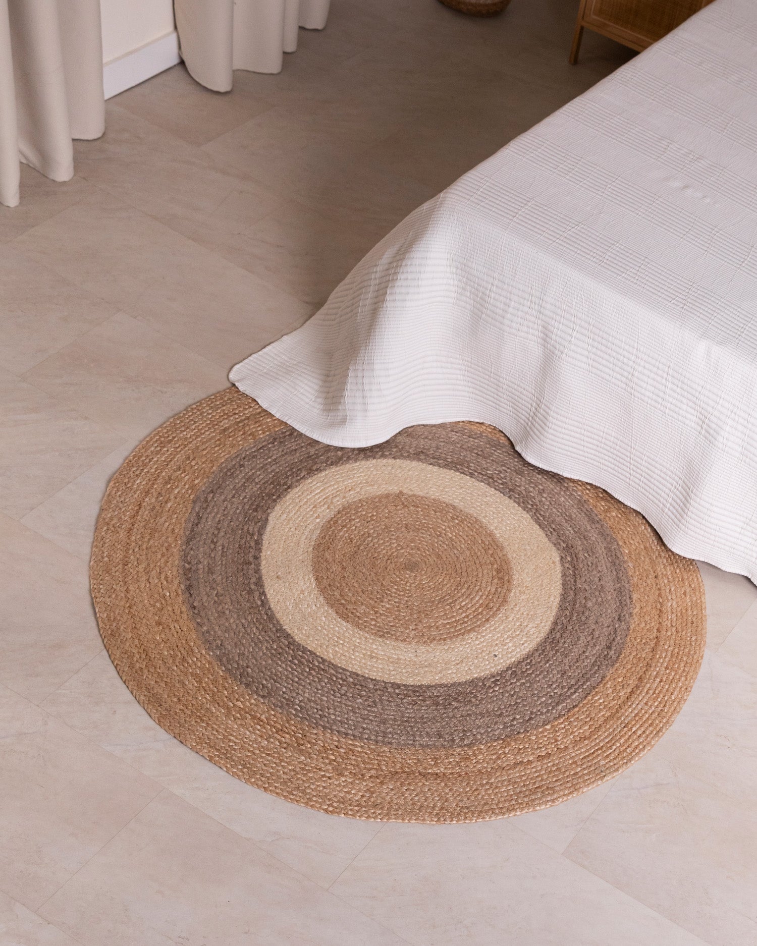 Alfombra Jute Redonda Beefwood Natural