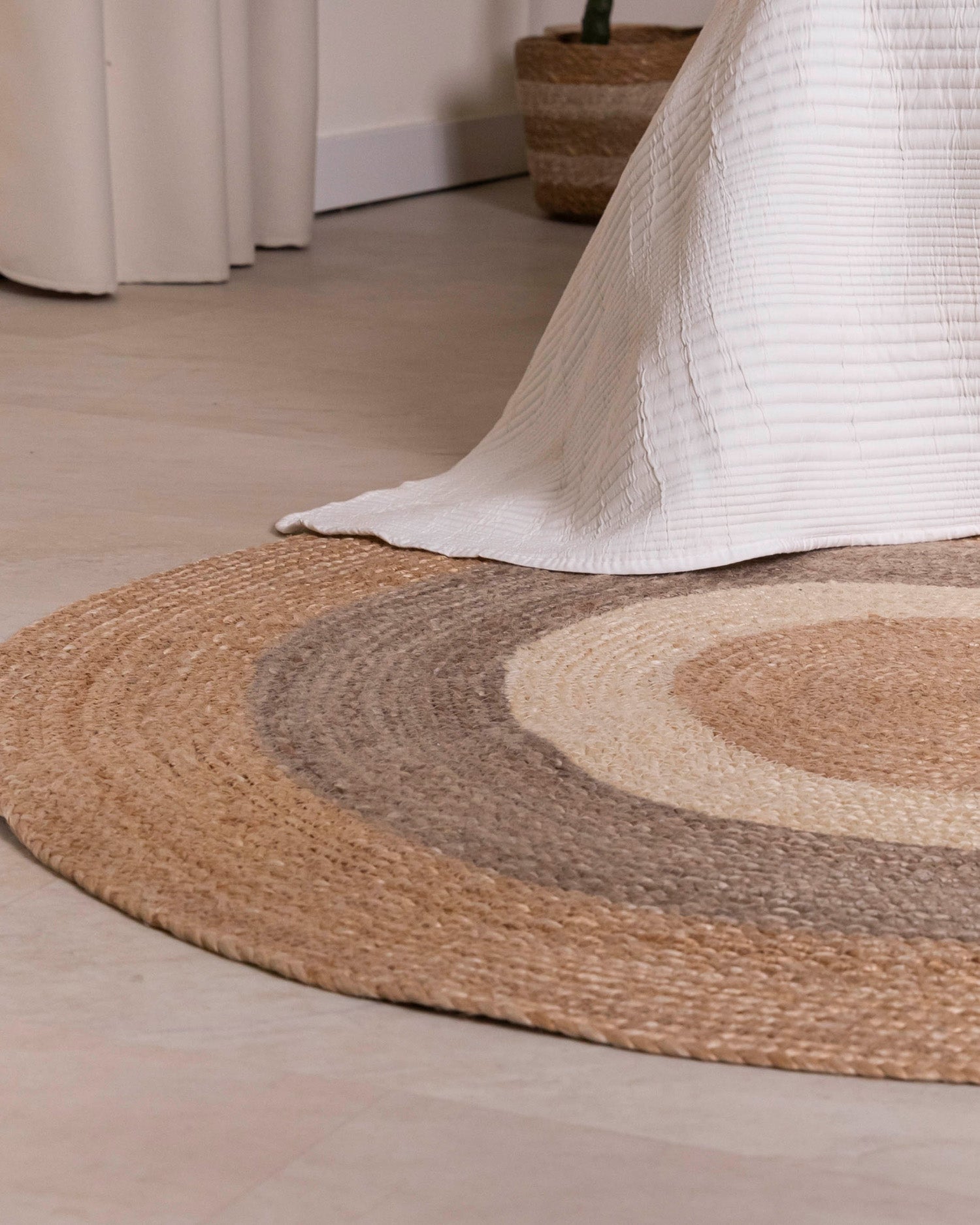 Alfombra Jute Redonda Beefwood Natural