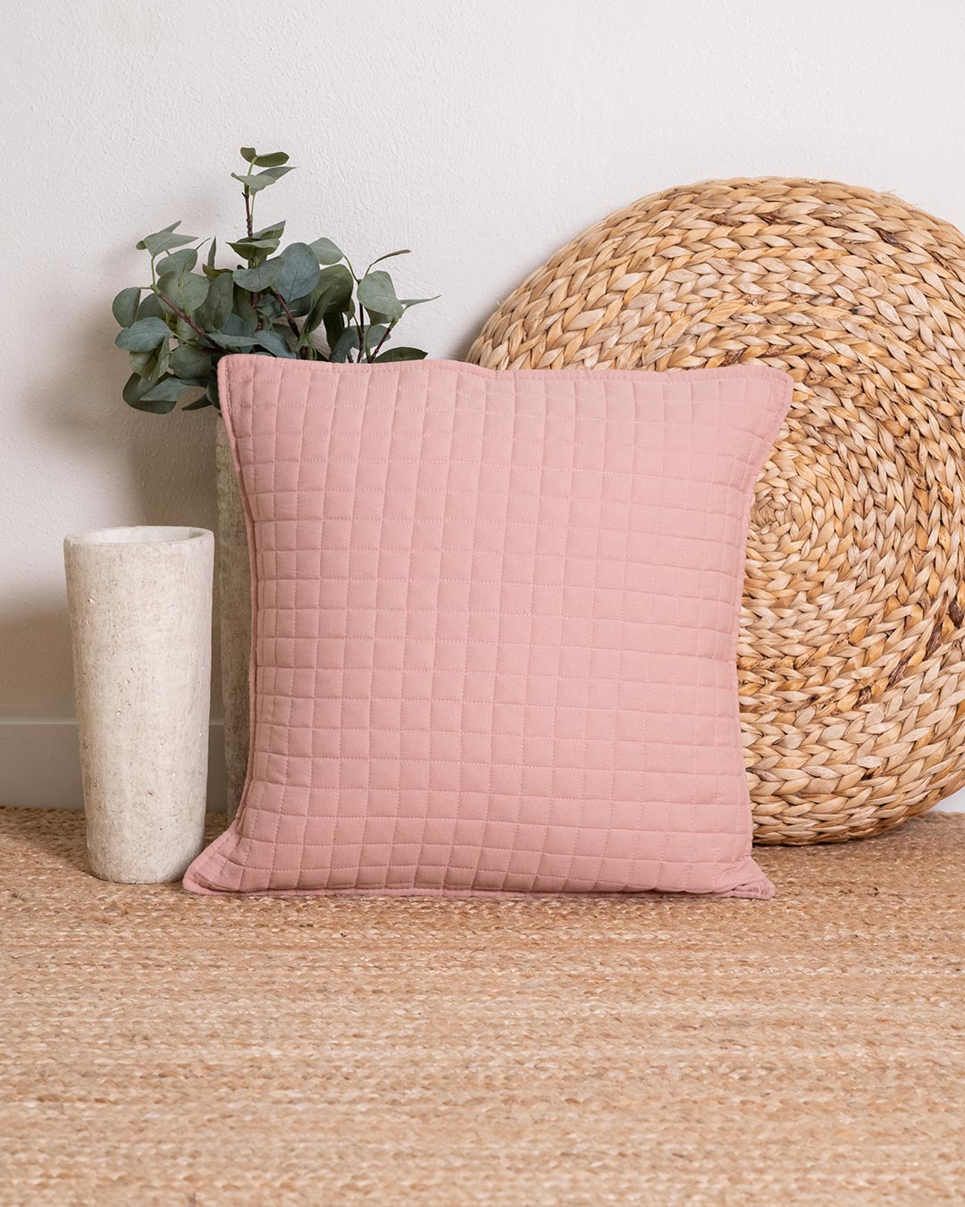 Cojín Cuadrito Liso Rosa Keike