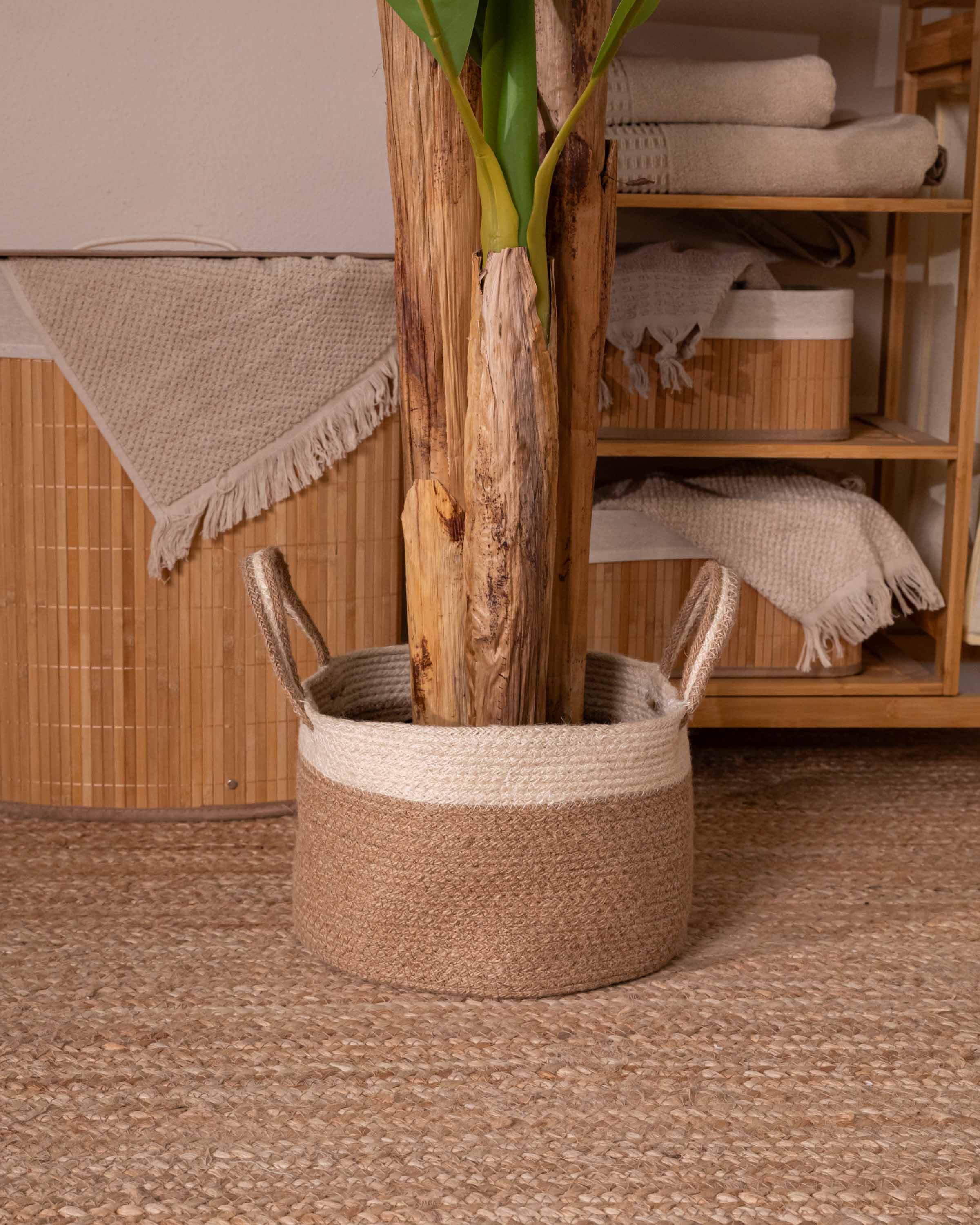 Cesto con asas Jute Alen Natural