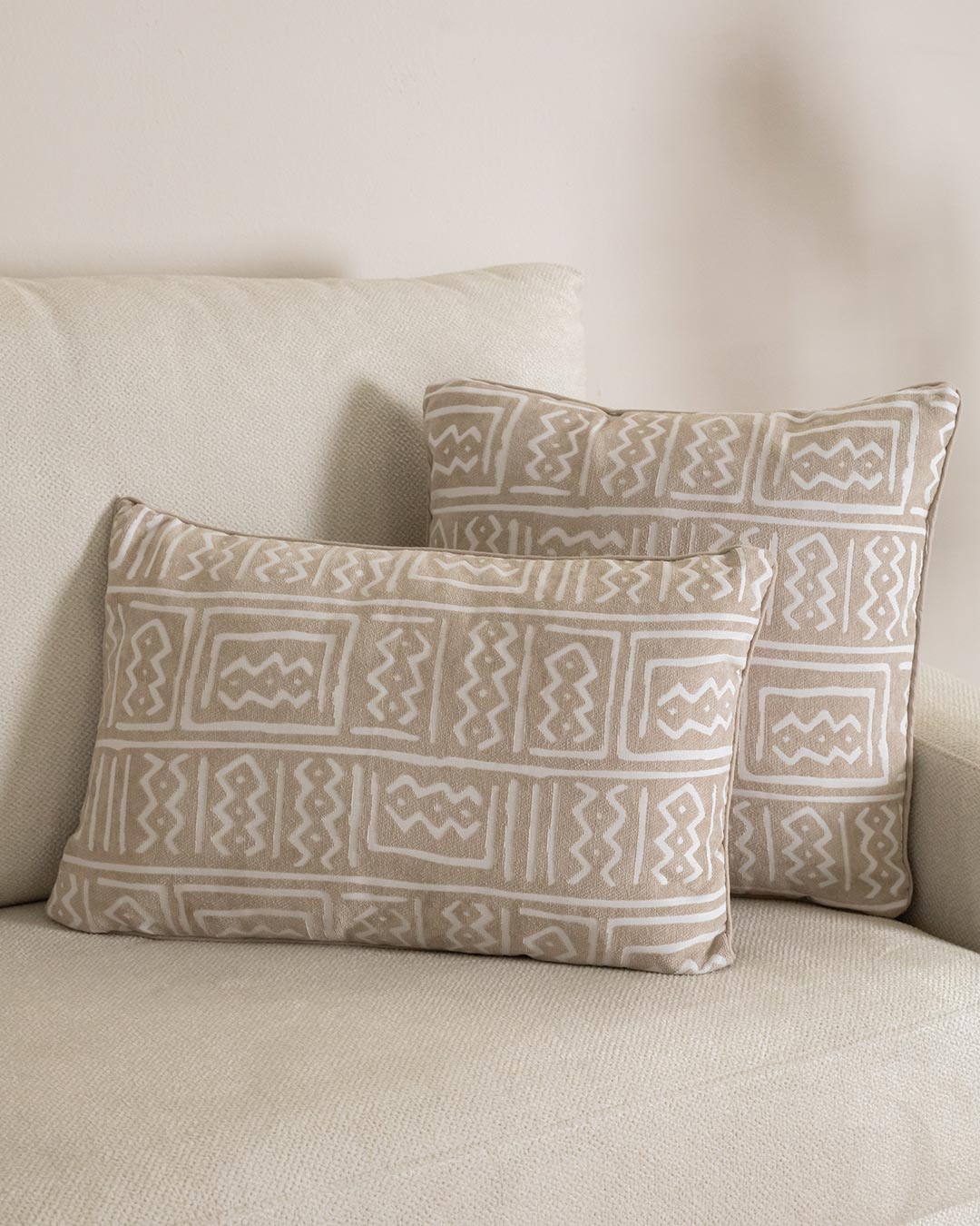 Cojín Jacquard Chenilla Vinuesa Topo