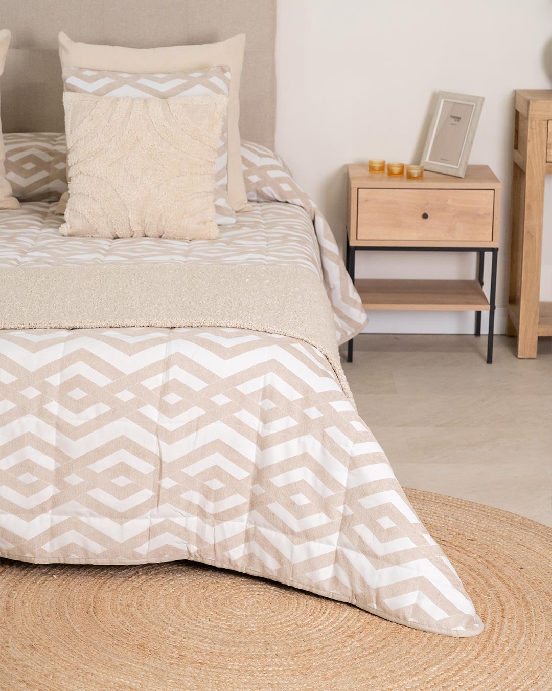 Edredom Nela Jacquard Tecido Duplo Summer Mole