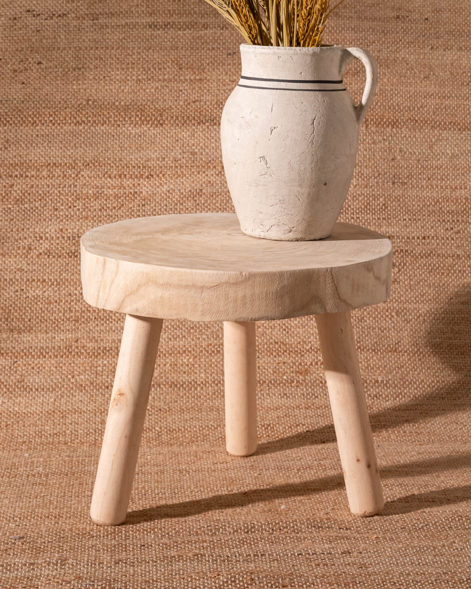 Mesa Tronco Natural Redonda Estilo Rústico Natural