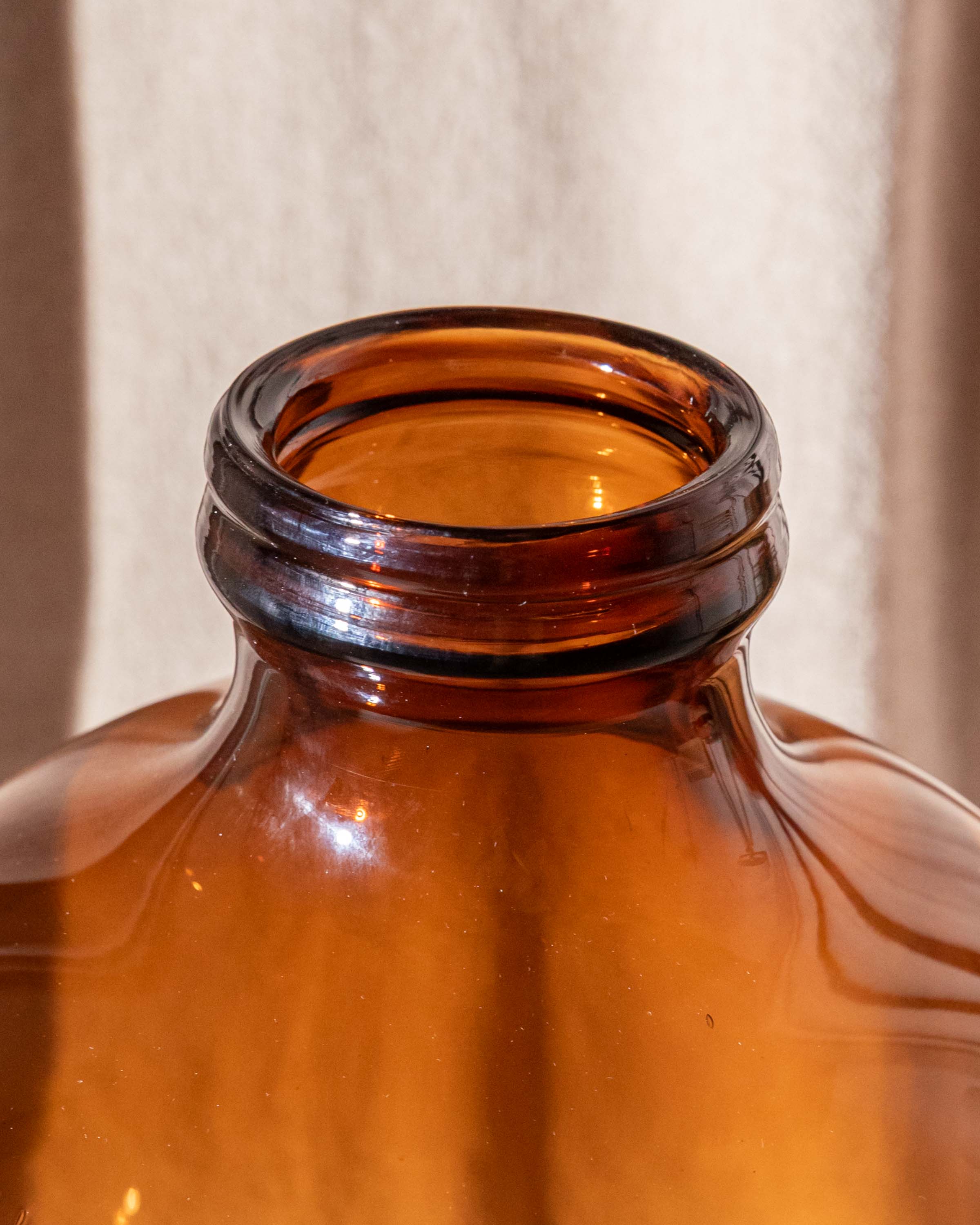 Jarrón Cristal Ámbar Marrón