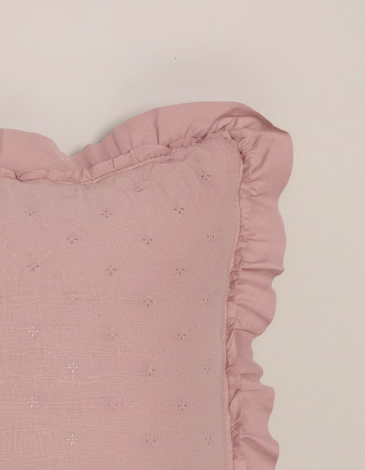 Cojín Perforado Liso Rosa Keike