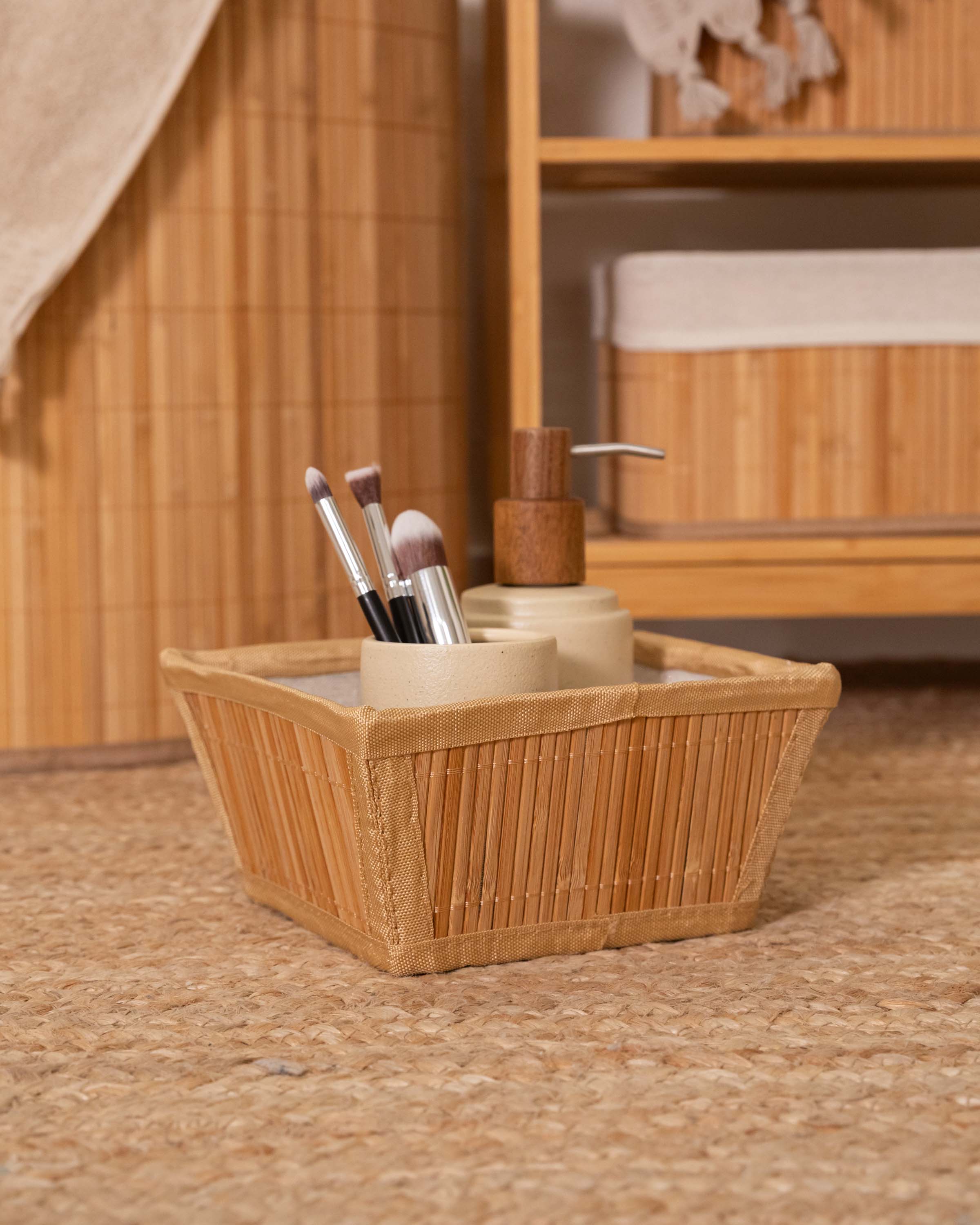 Cesta Bambú Arthur 22x22x11cm