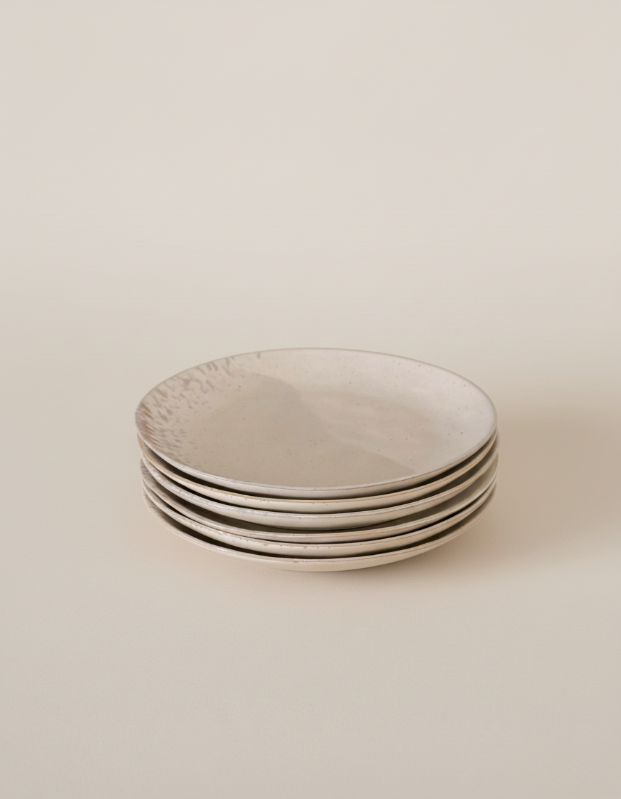 Plato Postre Clauvelia Envejecido | Pack de 6